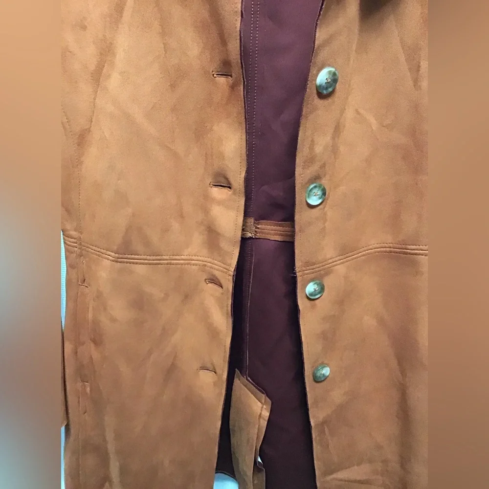 Tahari faux suede jacket sz M - Picture 3 of 7